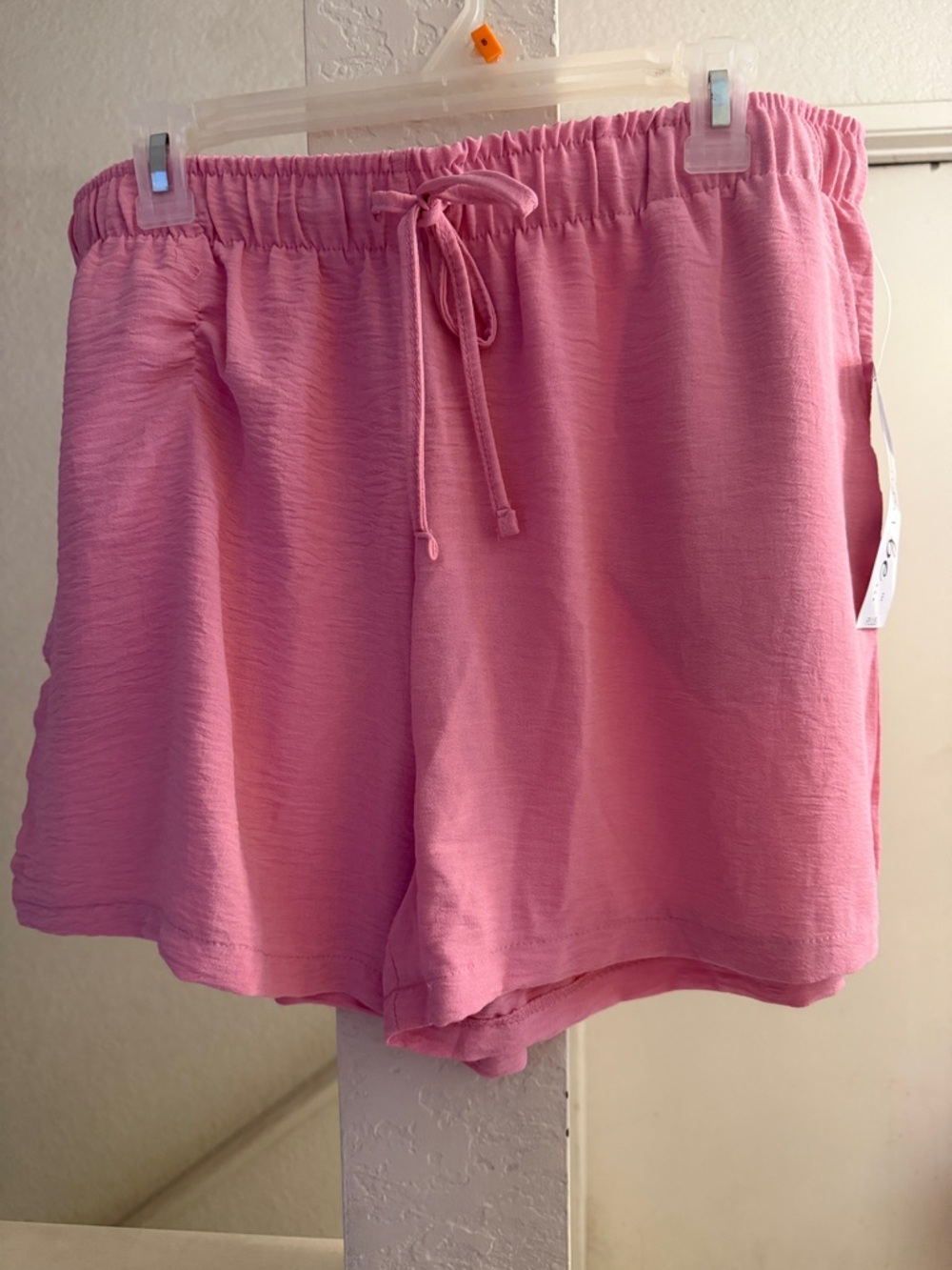 just be Pink High-Waist Drawstring Lounge Shorts